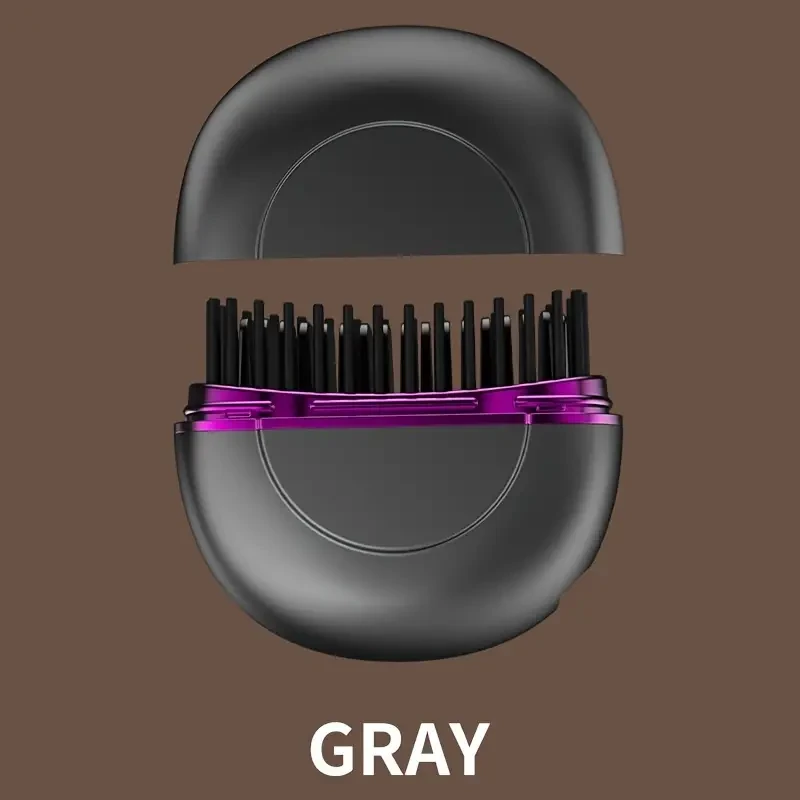 HOTU Portable Ionic Hair and Beard Straightener Brush – Smooth, Stylish, and Travel-Ready Grooming