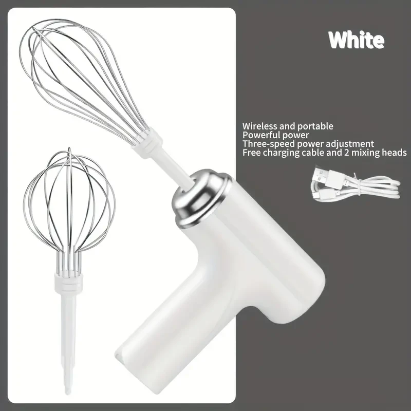HOTU Handheld Electric Eggbeater & Whisk – Lightweight, Cordless & Effortless Mixing for Every Baker