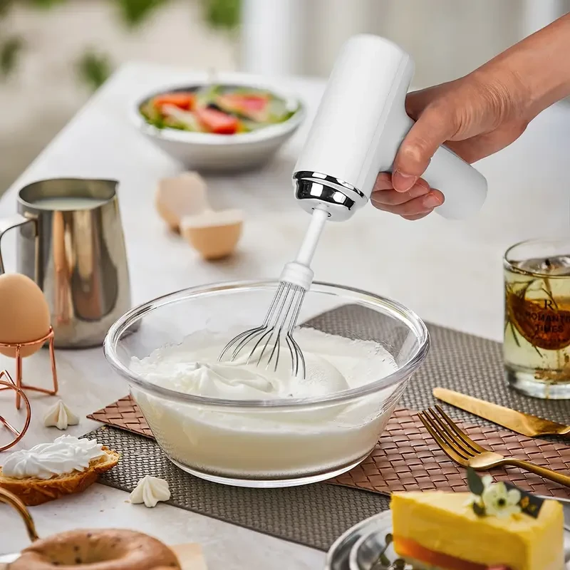 HOTU Handheld Electric Eggbeater & Whisk – Lightweight, Cordless & Effortless Mixing for Every Baker