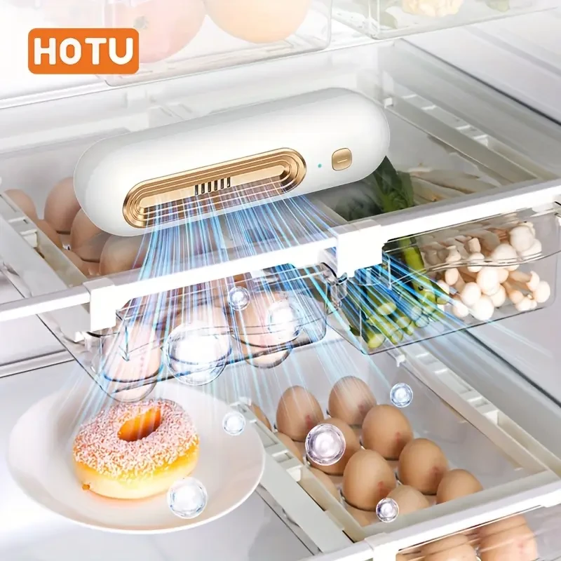 HOTU Kitchen Refrigerator Odor Remover – Portable USB-Powered Odor Neutralizer for Fresh & Clean Spaces