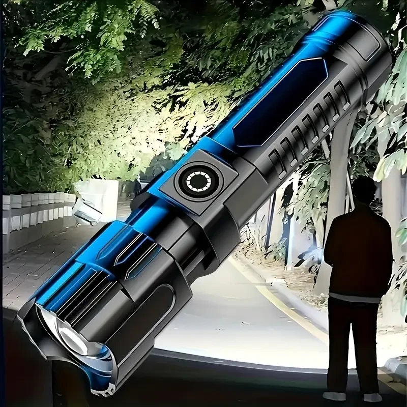 HOTU Ultra-Bright LED Flashlight – Rechargeable, High Lumens & Compact Power for Every Situation
