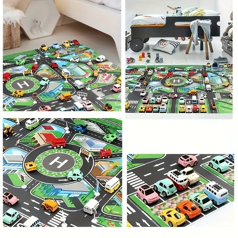 HOTU City Traffic Play Mat – Interactive Road Map for Learning & Fun