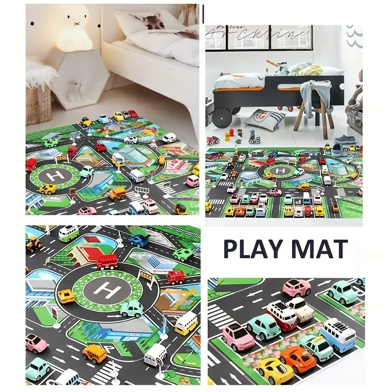 HOTU City Traffic Play Mat – Interactive Road Map for Learning & Fun