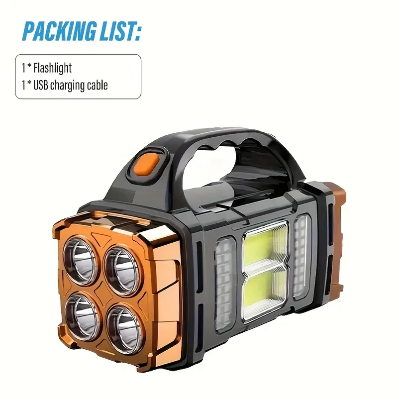 HOTU Solar Portable Light – Multi-Functional USB & Solar Powered LED Work Lamp