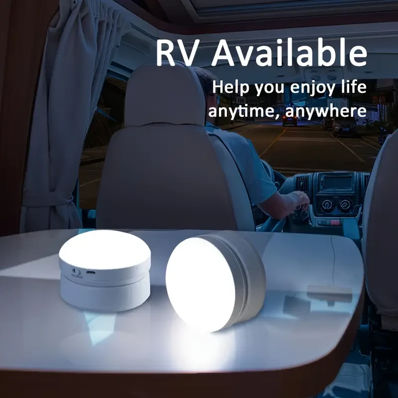 HOTU Auto-On Motion Sensor Night Light – USB Rechargeable, 6-LED Energy-Efficient Lighting