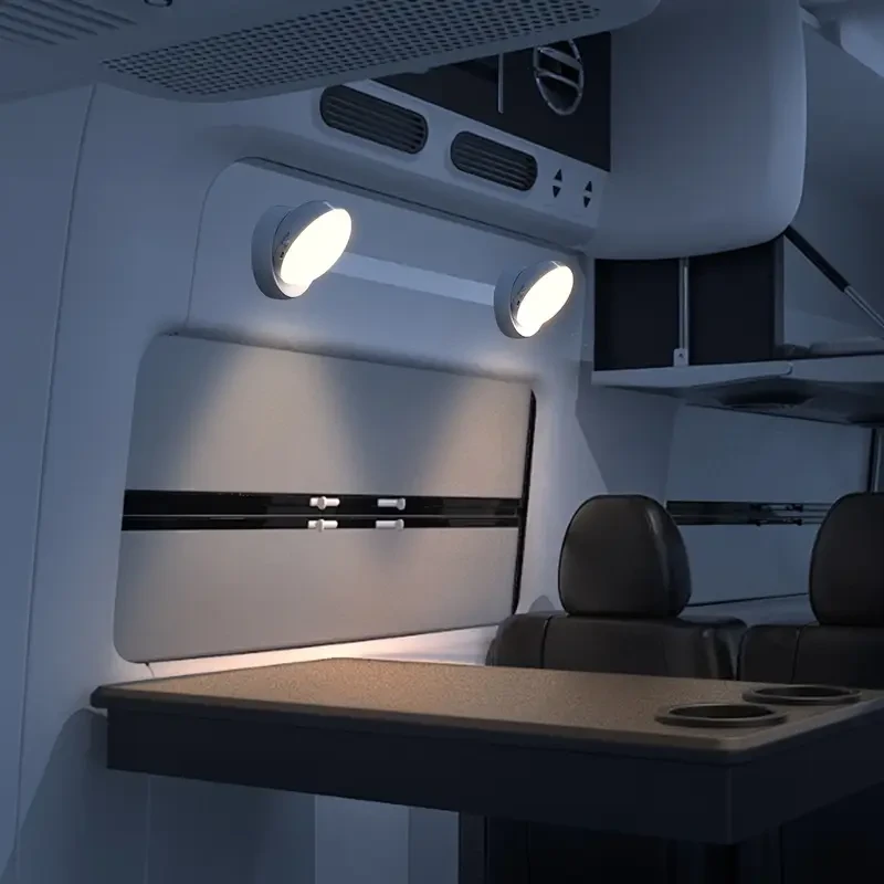 HOTU Auto-On Motion Sensor Night Light – USB Rechargeable, 6-LED Energy-Efficient Lighting