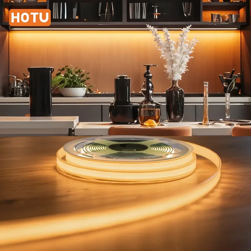HOTU Thin COB LED Strip Light – Flexible, USB-Powered & Dotless Modern Lighting
