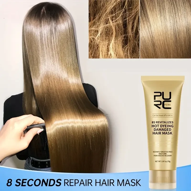 PURC 8 Seconds Hair Mask – Professional Keratin Cream for Smoothing, Softening & Frizz Control