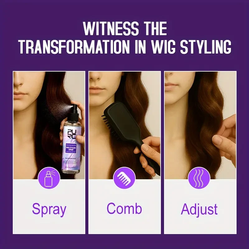 PURC 10-in-1 Wig Care Spray – Detangles, Conditions & Adds Shine