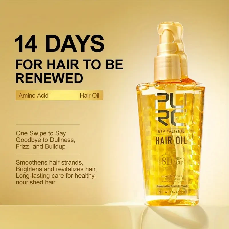PURC Summer Amino Acid Hair Care Oil – Smoothing, Non-Greasy Marula & Argan Oil Formula