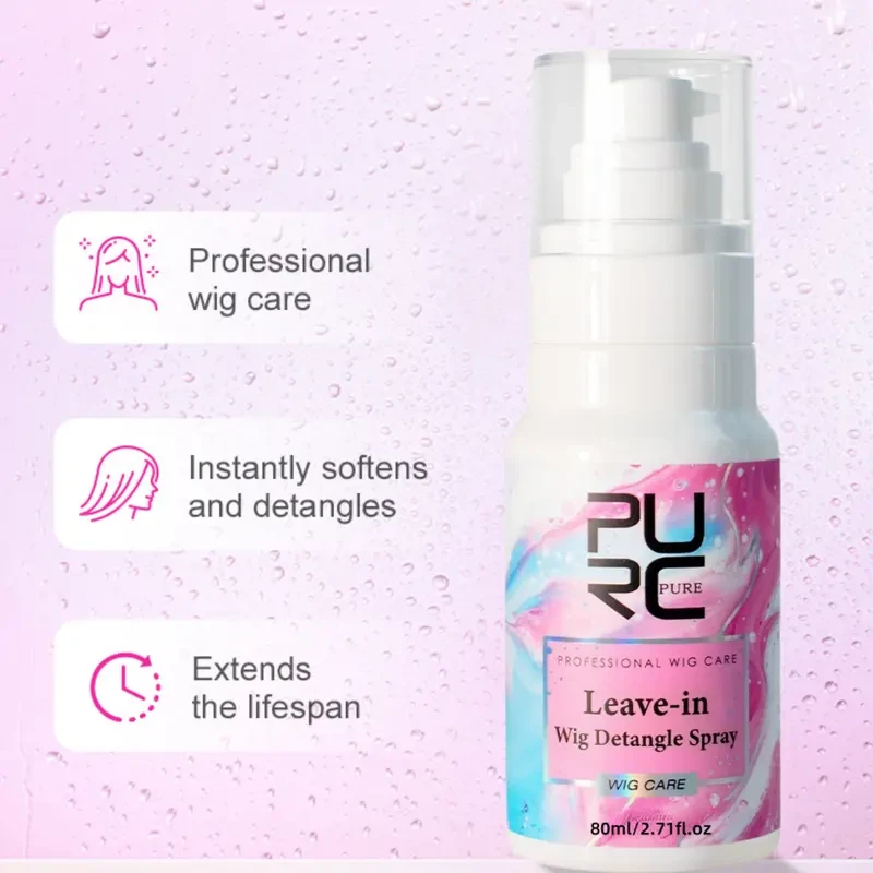 PURC Wig Care Spray – Leave-In Softener for Dry, Tangled & Synthetic Wigs
