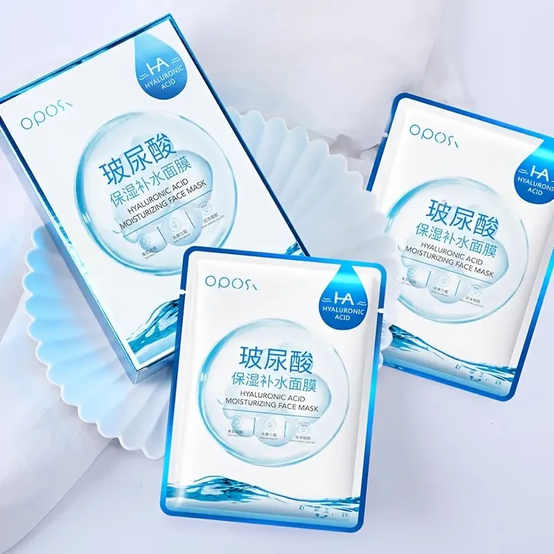 OPOSI Hydroxy Acid Moisturizing Mask – Deep Hydration with Hyaluronic Acid (25ml × 10 Sheets)