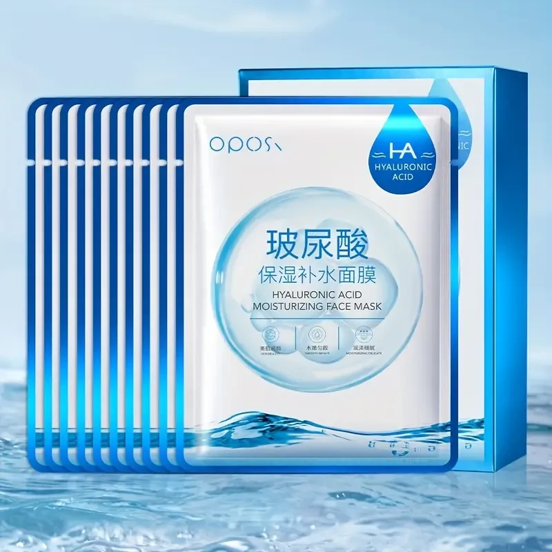 OPOSI Hydroxy Acid Moisturizing Mask – Deep Hydration with Hyaluronic Acid (25ml × 10 Sheets)