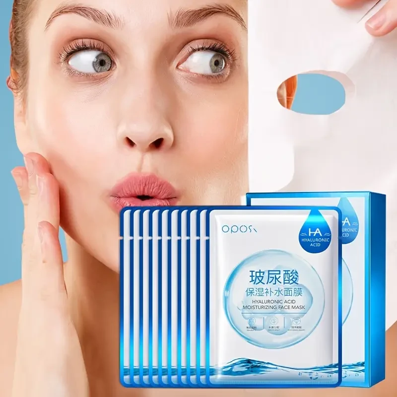 OPOSI Hydroxy Acid Moisturizing Mask – Deep Hydration with Hyaluronic Acid (25ml × 10 Sheets)