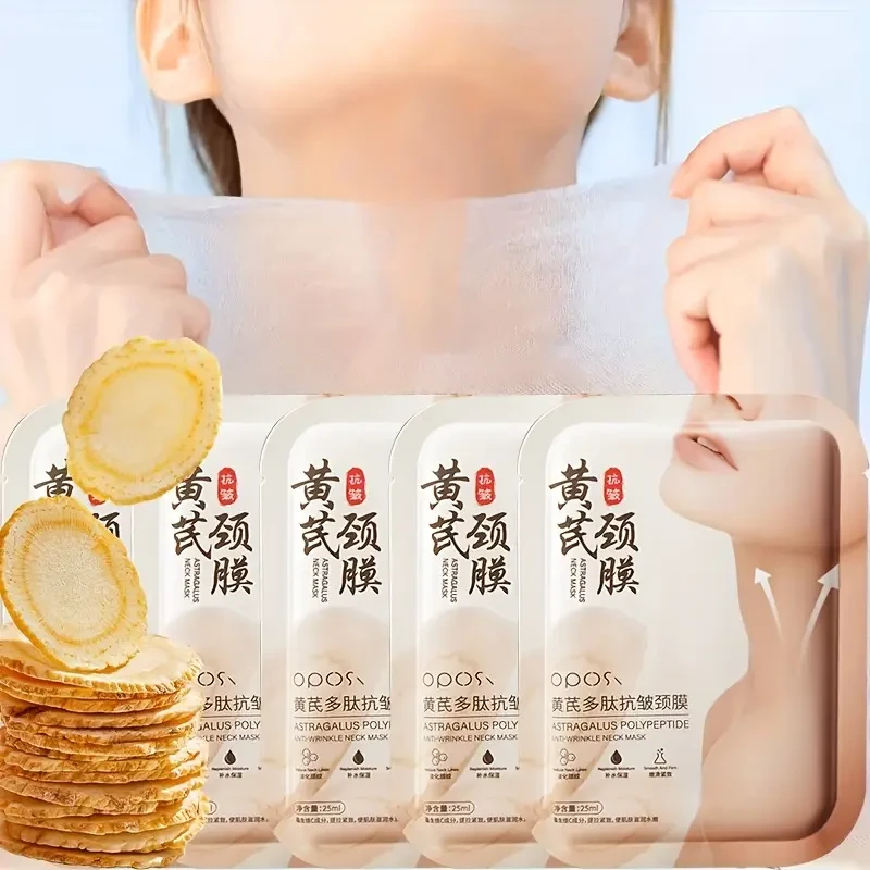 OPOSI Astragalus Polypeptide Neck Mask – Hydrating, Lifting & Neckline-Smoothing Treatment (5pcs)