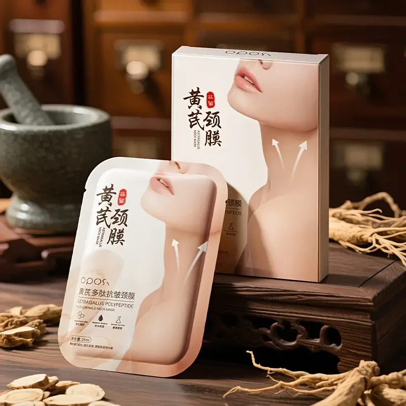 OPOSI Astragalus Polypeptide Neck Mask – Hydrating, Lifting & Neckline-Smoothing Treatment (5pcs)