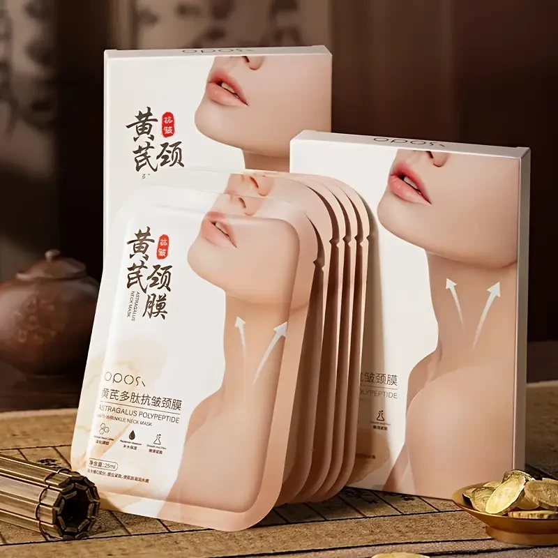 OPOSI Astragalus Polypeptide Neck Mask – Hydrating, Lifting & Neckline-Smoothing Treatment (5pcs)