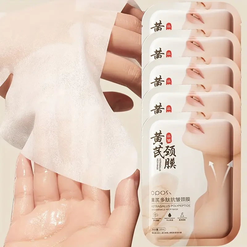 OPOSI Astragalus Polypeptide Neck Mask – Hydrating, Lifting & Neckline-Smoothing Treatment (5pcs)