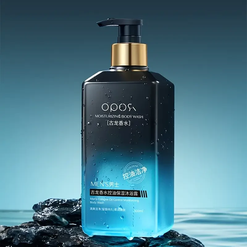 OPOSI Men’s Cologne Shower Gel – Deep Cleansing 2-in-1 Shampoo & Body Wash