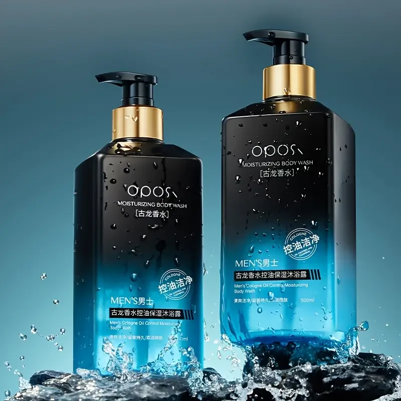OPOSI Men’s Cologne Shower Gel – Deep Cleansing 2-in-1 Shampoo & Body Wash