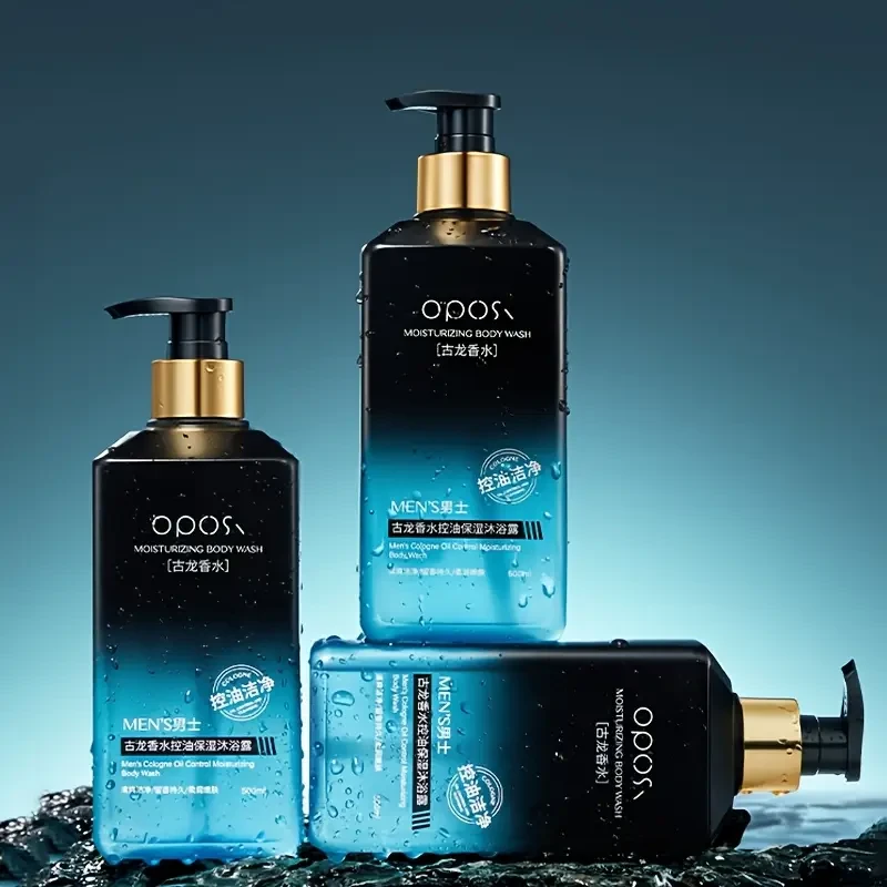 OPOSI Men’s Cologne Shower Gel – Deep Cleansing 2-in-1 Shampoo & Body Wash