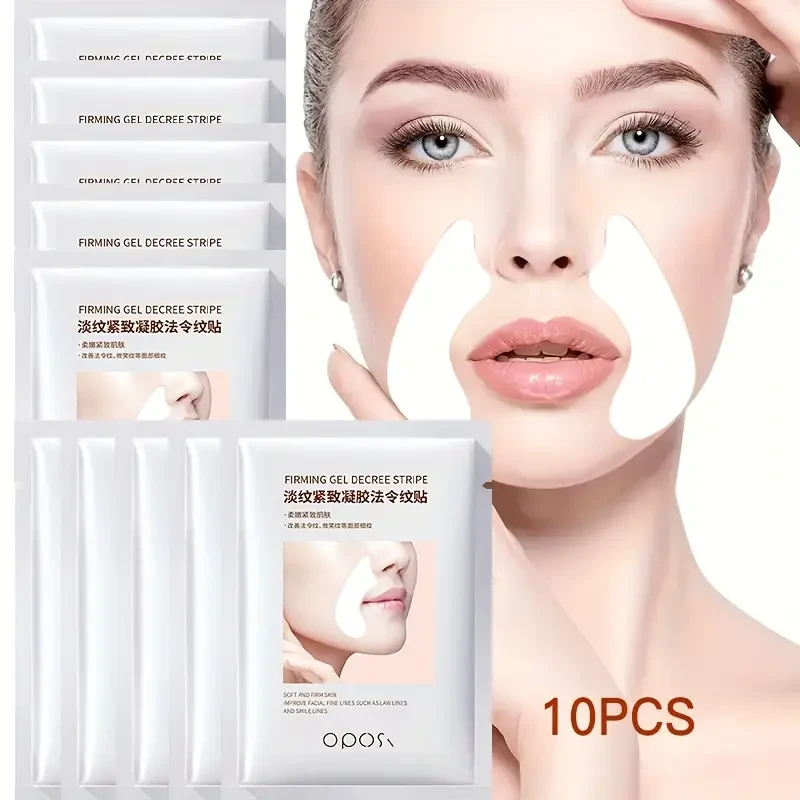 OPOSI Collagen Nasolabial Fold Patches – Lifting, Hydrating & Fine Line-Smoothing Gel Masks (10 Pairs)