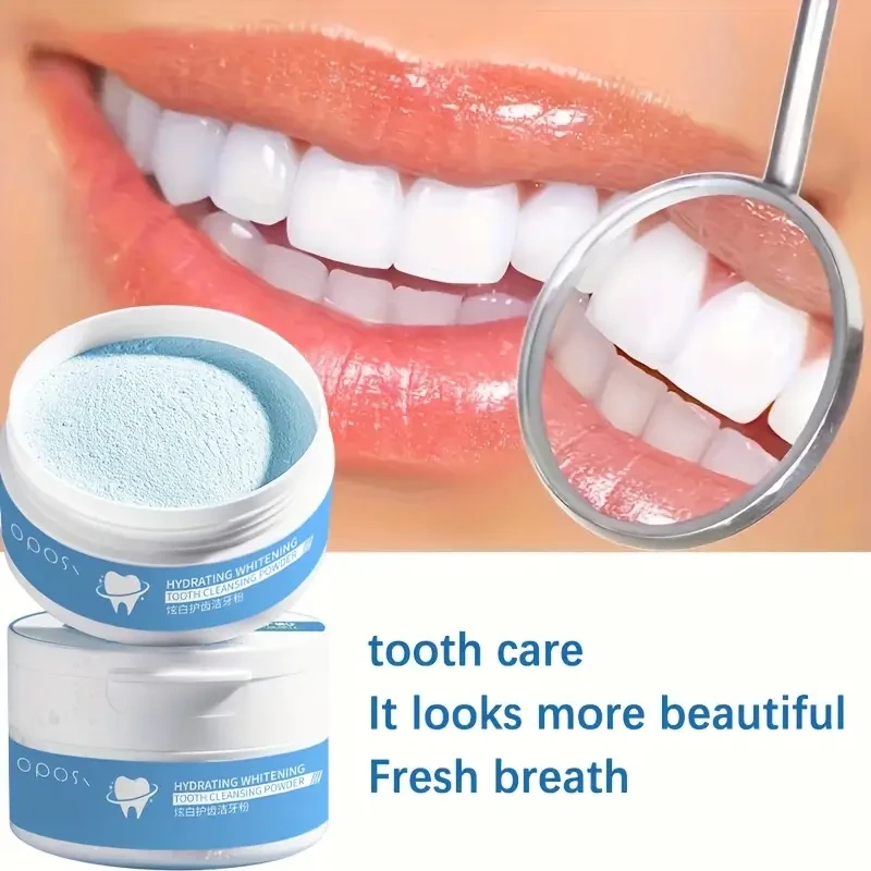 OPOSI Fresh Mint Teeth Whitening Powder – Pearl Powder Deep Cleaning & Daily Brightening Care