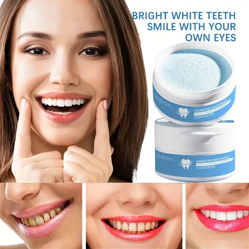 OPOSI Fresh Mint Teeth Whitening Powder – Pearl Powder Deep Cleaning & Daily Brightening Care