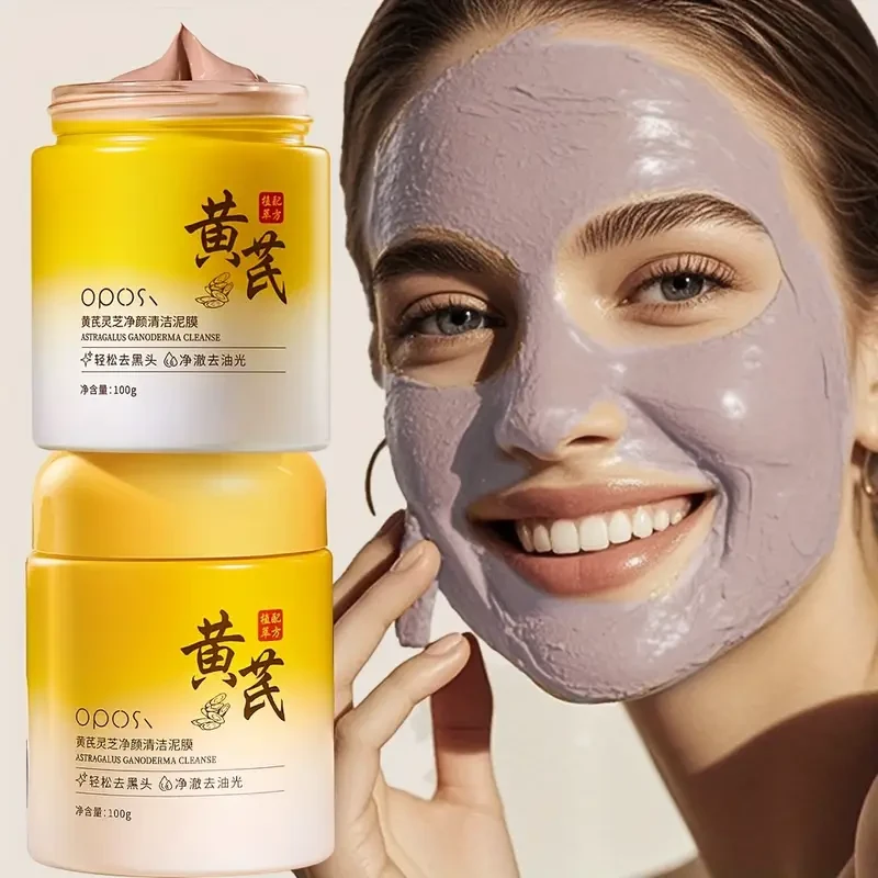 OPOSI Astragalus Reishi Cleansing Mask – Deep Cleansing, Pore Refining & Hydrating Formula