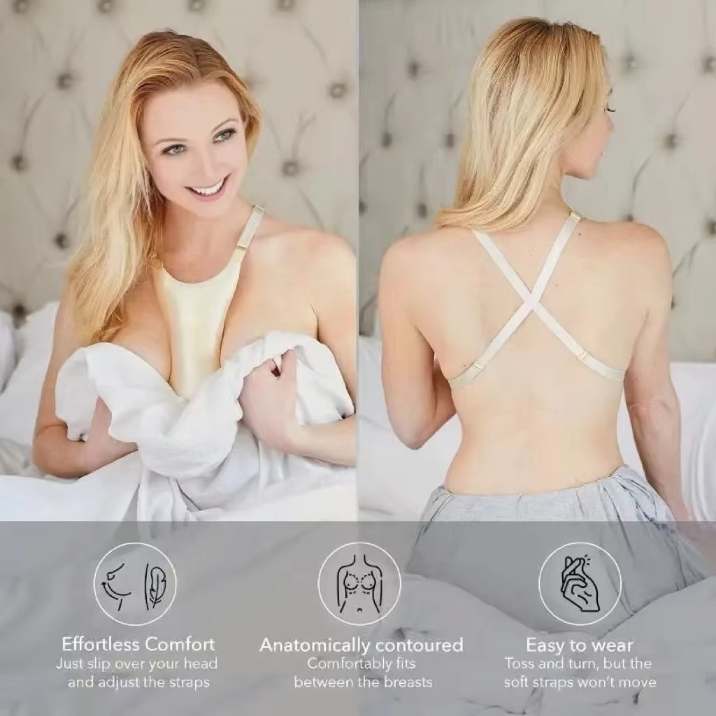 SilkRest™ Breast Support Pillow – Anti-Wrinkle Chest Pillow for Side Sleeping