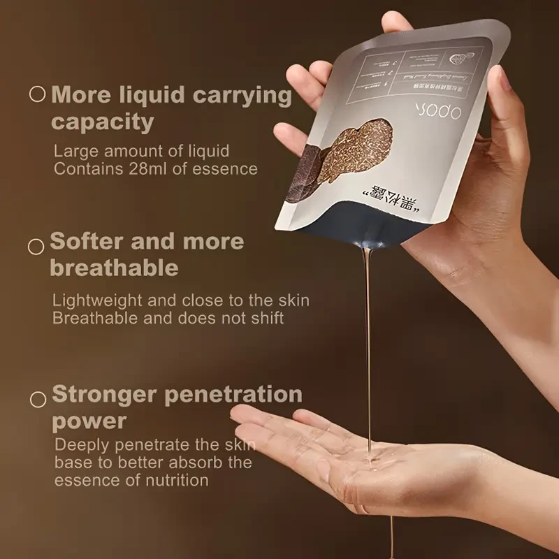 OPOSI Black Truffle Essence Mask – Deep Hydration, Brightening & Gentle Skin Nourishment