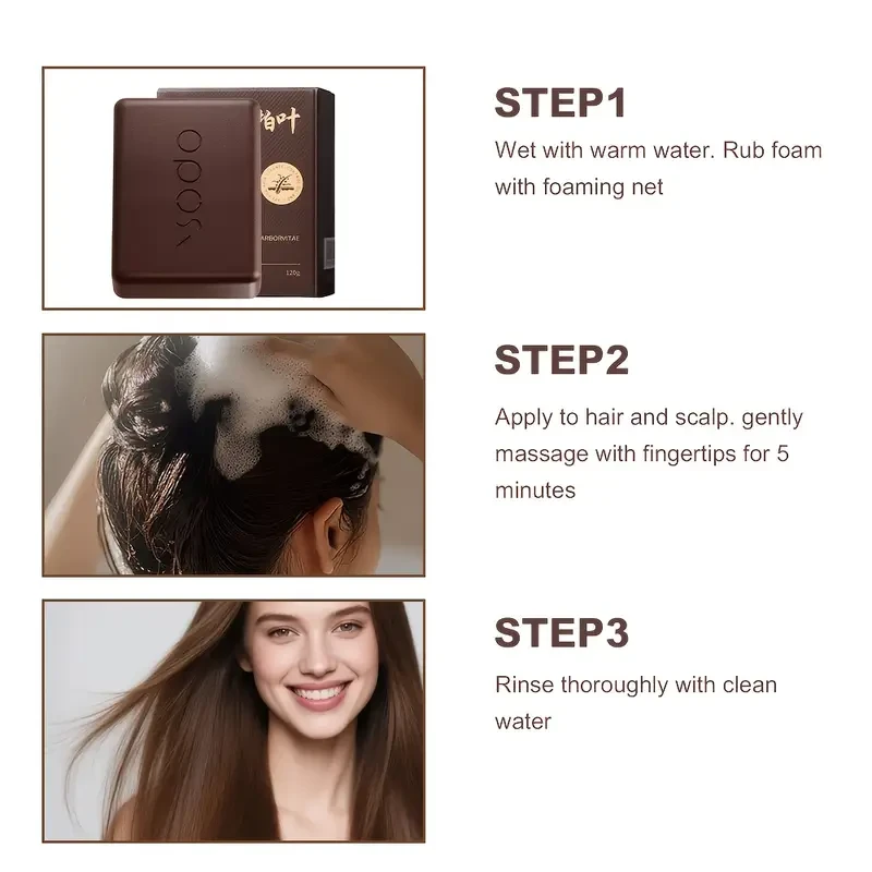 OPOSI Herbal Shampoo Bar – 120g Deep Cleansing & Moisturising Solid Shampoo