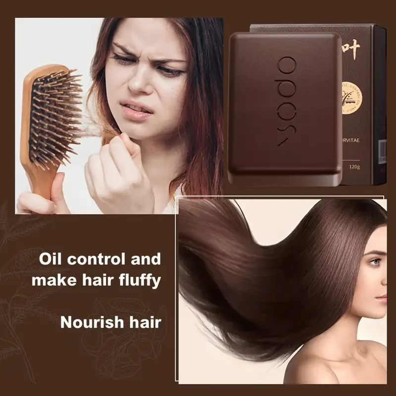 OPOSI Herbal Shampoo Bar – 120g Deep Cleansing & Moisturising Solid Shampoo