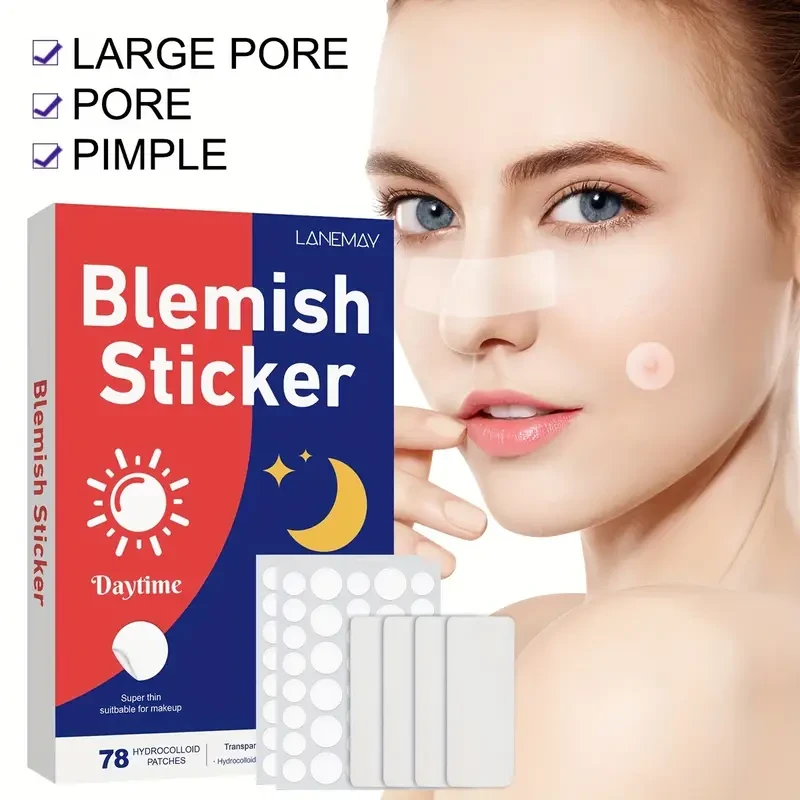 LANEMAY 78pcs Pimple Patch Set – Hydrocolloid Day & Night Acne Cover Patches