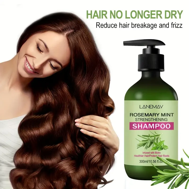 LANEMAY Rosemary Mint Shampoo – Strengthening Cleanser for Weak & Brittle Hair