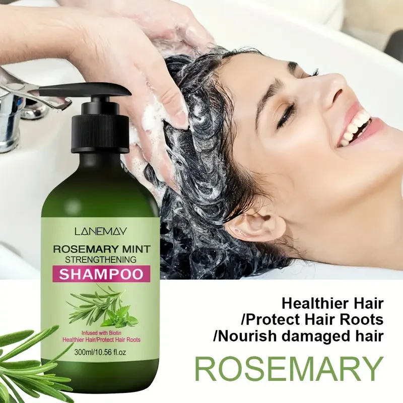 LANEMAY Rosemary Mint Shampoo – Strengthening Cleanser for Weak & Brittle Hair