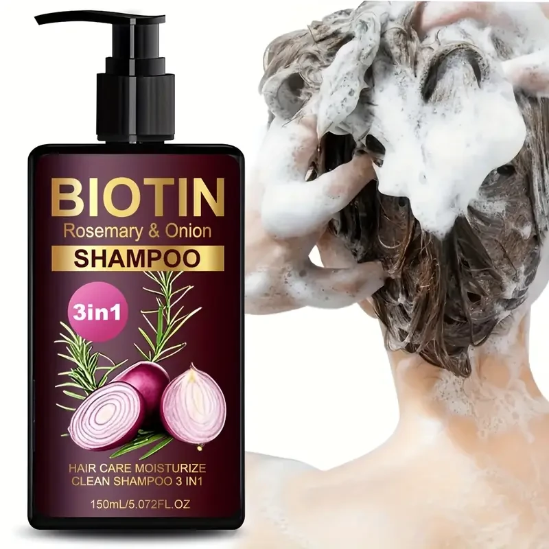 LANEMAY Biotin, Rosemary & Onion 3-in-1 Shampoo – Deep Clean, Moisturise & Strengthen