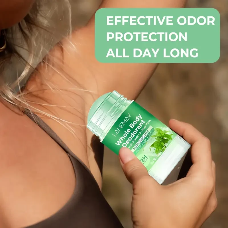 LANEMAY Whole Body Deodorant – 72H Freshness with Mint Scent & Gentle Skin Care