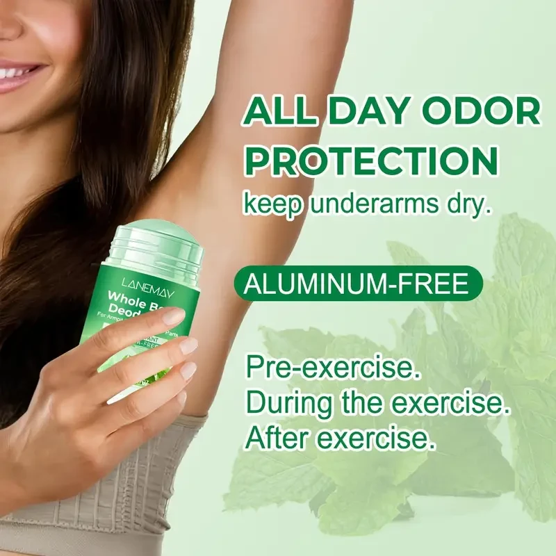 LANEMAY Whole Body Deodorant – 72H Freshness with Mint Scent & Gentle Skin Care