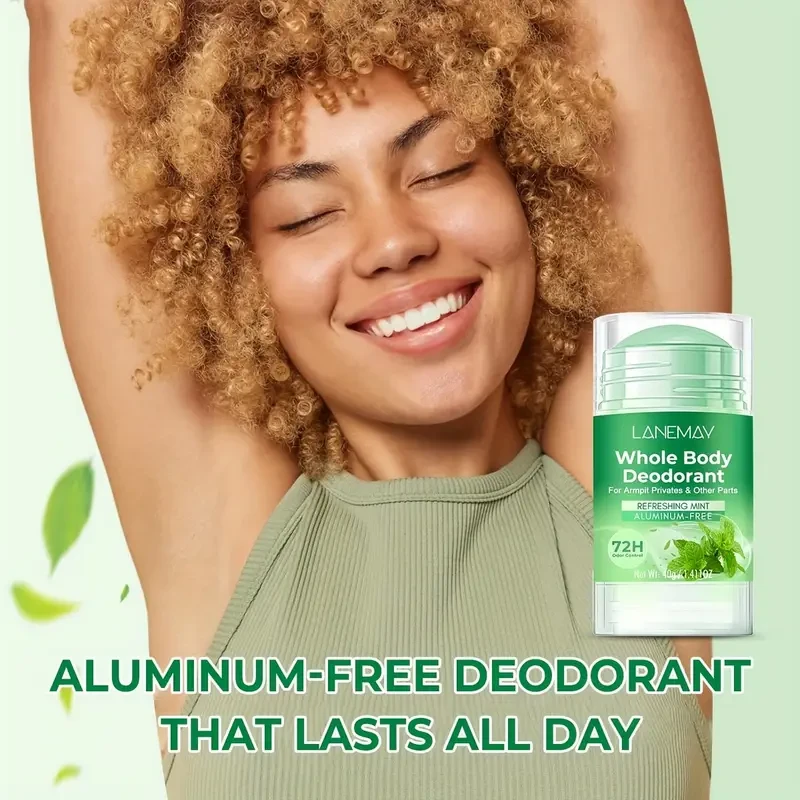 LANEMAY Whole Body Deodorant – 72H Freshness with Mint Scent & Gentle Skin Care