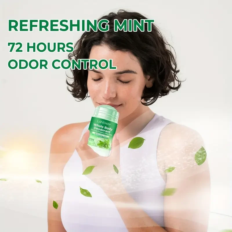 LANEMAY Whole Body Deodorant – 72H Freshness with Mint Scent & Gentle Skin Care