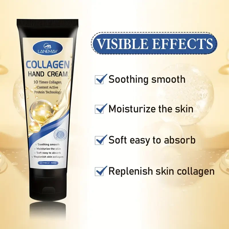 LANEMAY Collagen & Hyaluronic Acid Hand Cream – Intense Hydration & Elasticity Boost