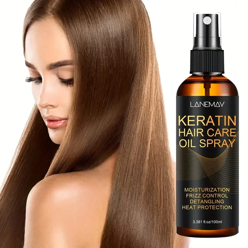 LANEMAY Keratin Hair Care Oil Spray – Deep Moisture, Shine & Frizz Control