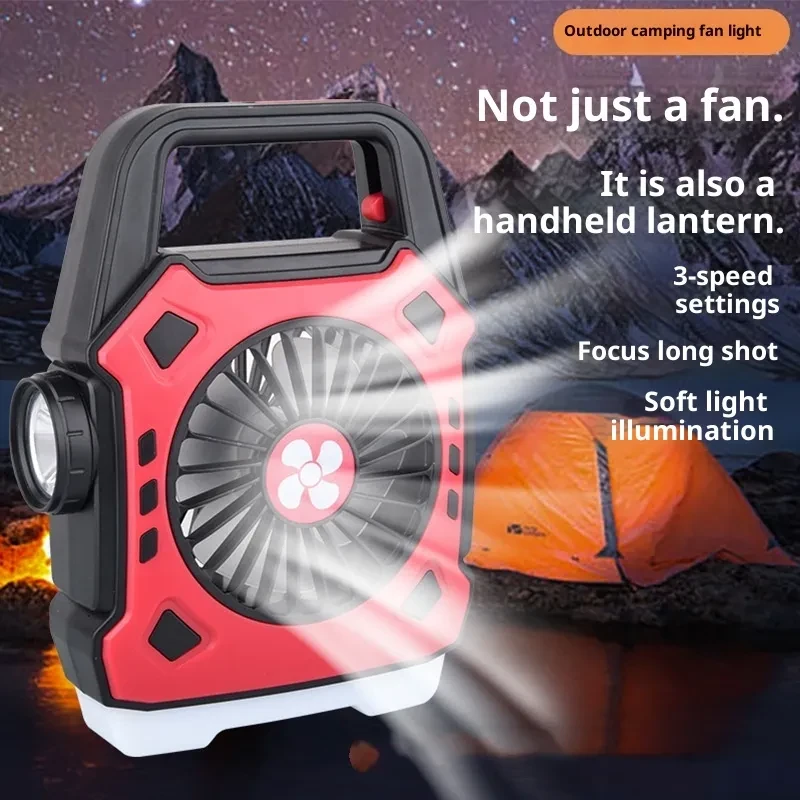 Multi-function Fan Light Hand Lamp Portable With Fast Charging