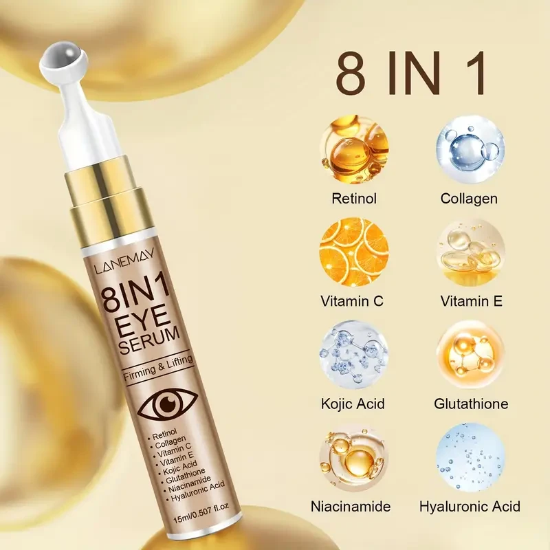 LANEMAY 8-in-1 Eye Serum – Hydrating, Brightening & Lifting Under-Eye Formula