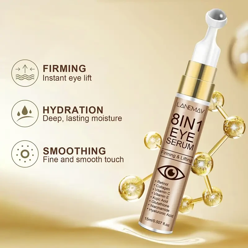 LANEMAY 8-in-1 Eye Serum – Hydrating, Brightening & Lifting Under-Eye Formula