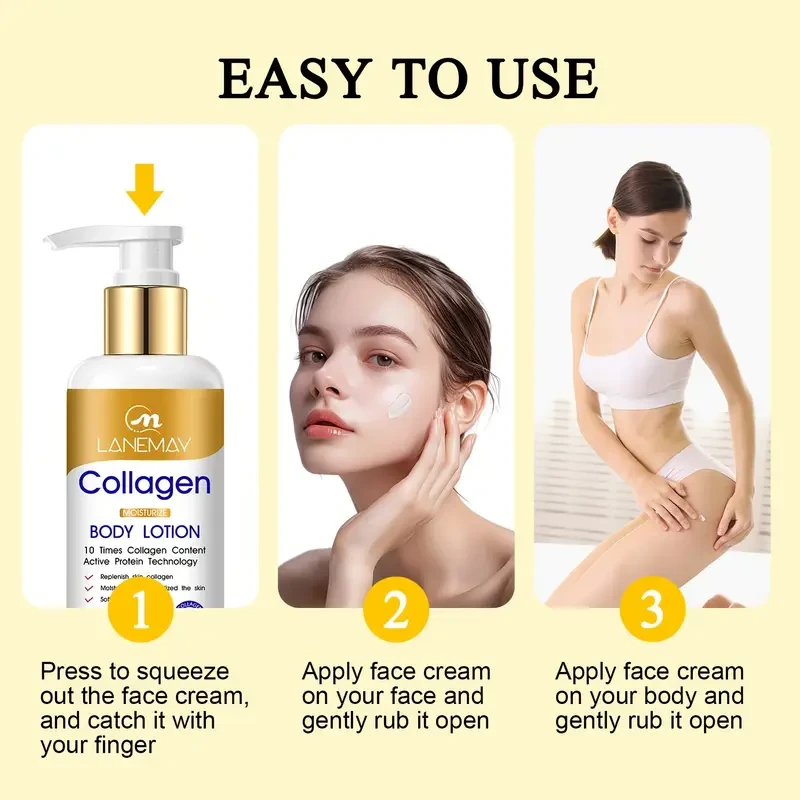 LANEMAY Collagen Moisturize Body Lotion – Lightweight, Hydrating & Non-Greasy Care