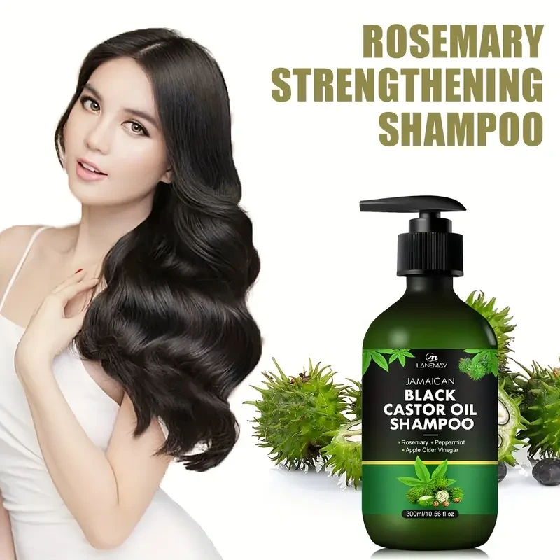 LANEMAY Black Castor Oil Shampoo – Deep Clean, Strengthen & Protect Against Breakage