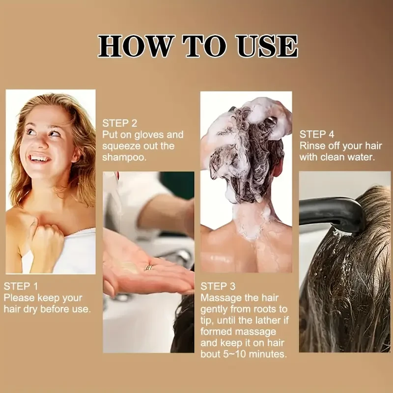 LANEMAY 3-in-1 Black Hair Dye Shampoo – Moisturising, Cleansing & Natural-Looking Black Colour