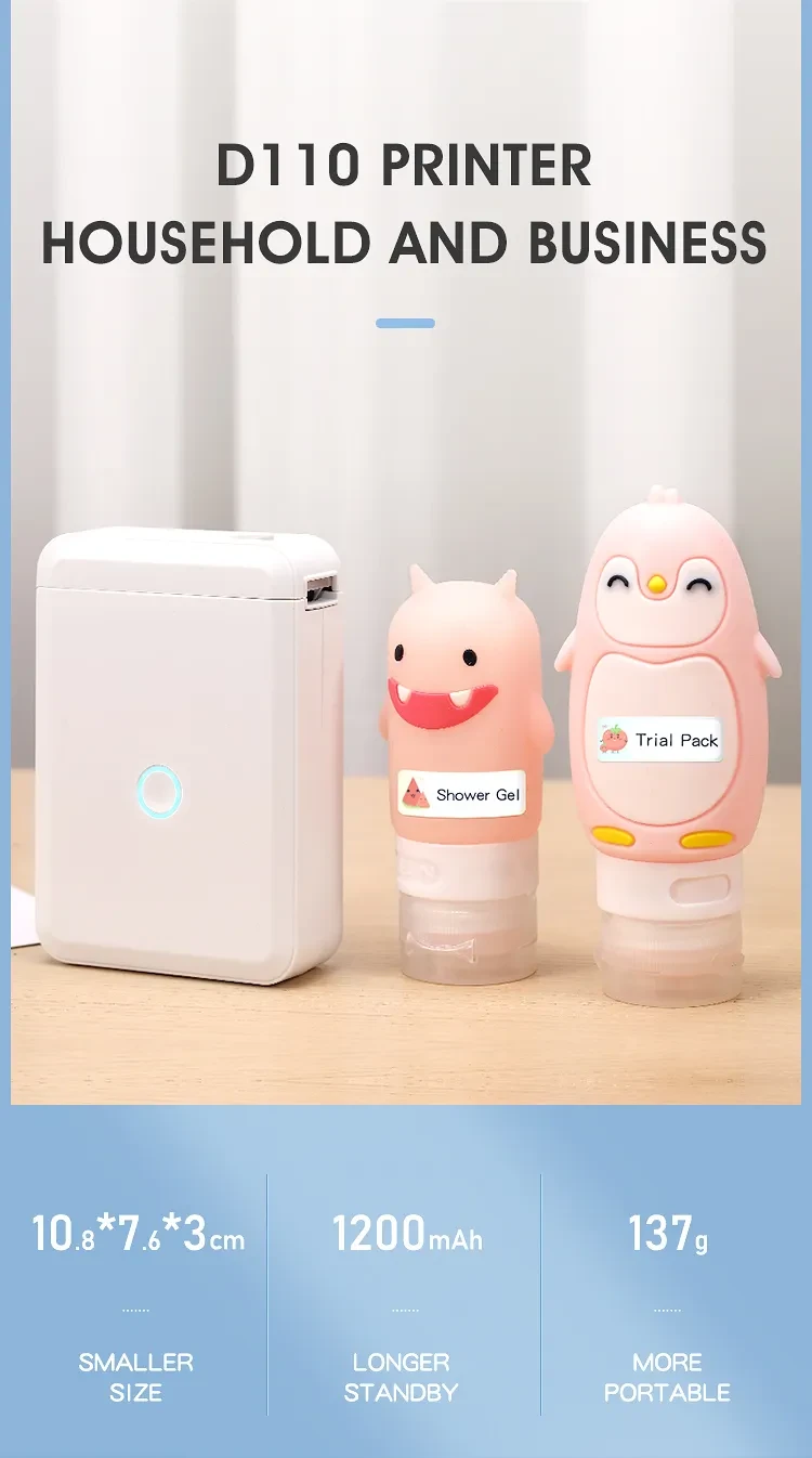 D110 Label Printer Household Thermosensitive Adhesive